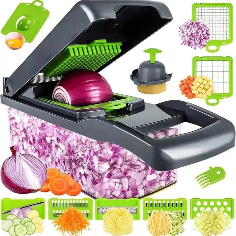 16 in 1 Vegetable Cutter Multifunctional Kitchen Tool, 5-in-1 Food Chopper