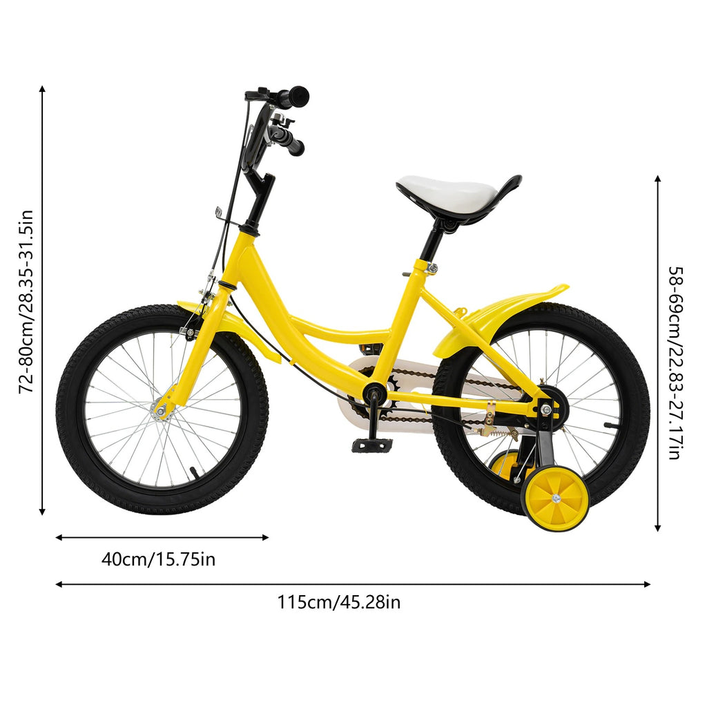 16 inch Children's Bicycle with Training Wheel for 5-8 Year-Old Kids