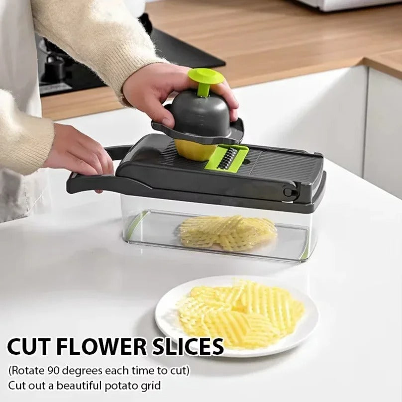 16 in 1 Vegetable Cutter Multifunctional Kitchen Tool, 5-in-1 Food Chopper