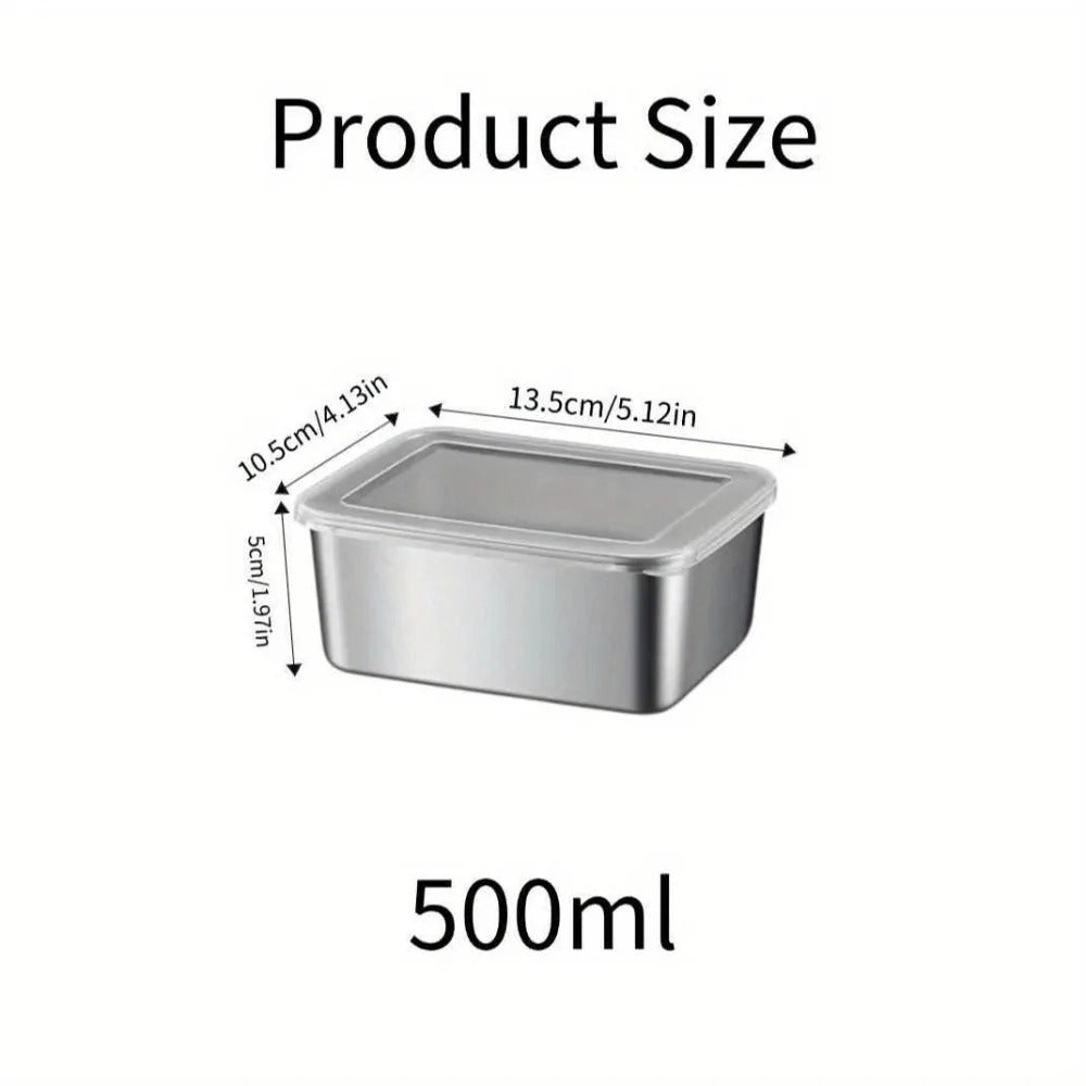 5pc Stainless Steel Food Storage Containers Set