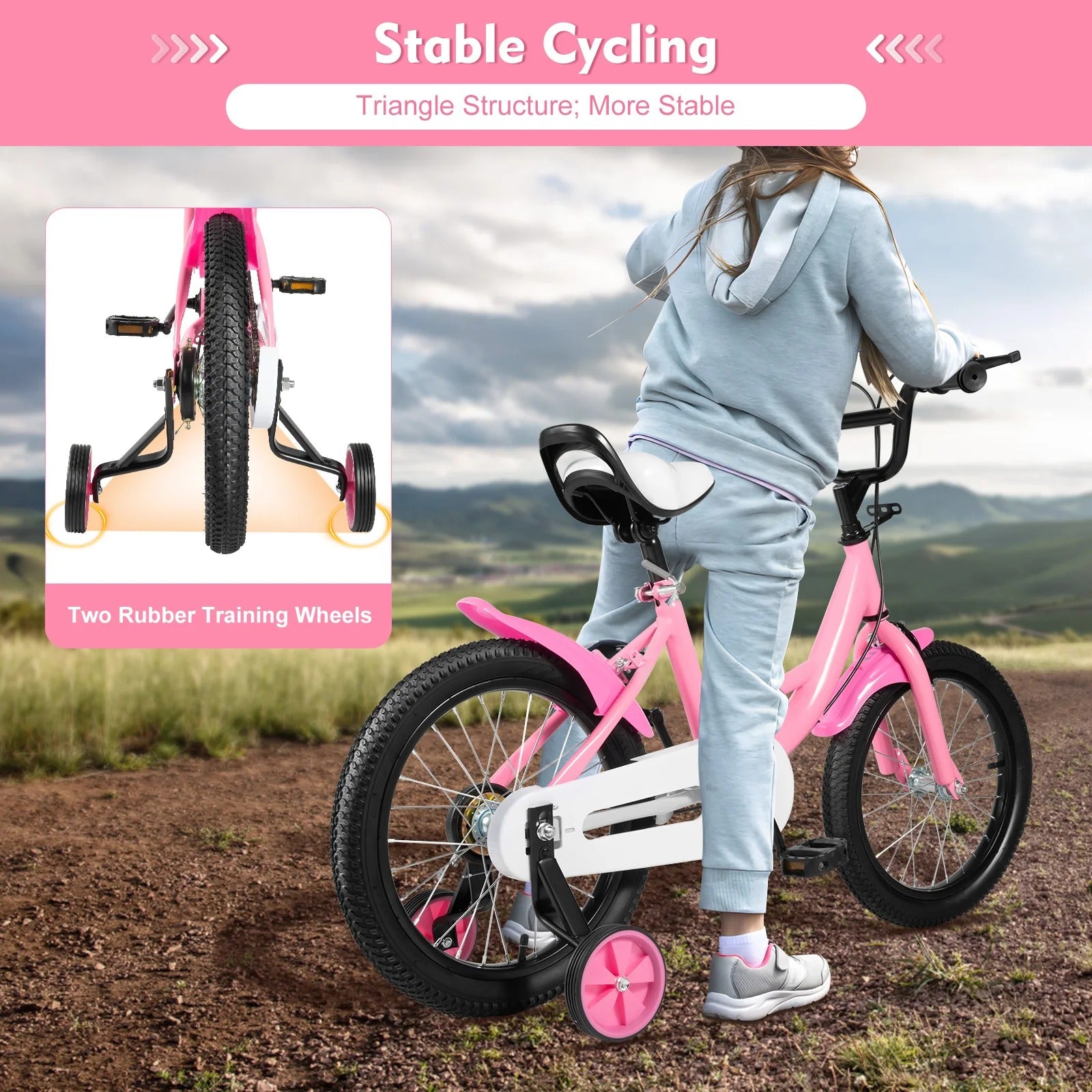 16 inch Children's Bicycle with Training Wheel for 5-8 Year-Old Kids