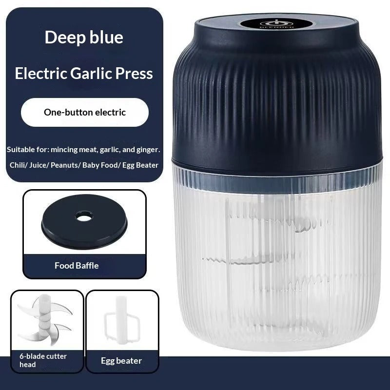 Electric Garlic Chopper Kitchen Mini Food Grinder Stainless Steel Blade Small Vegetable Chopper