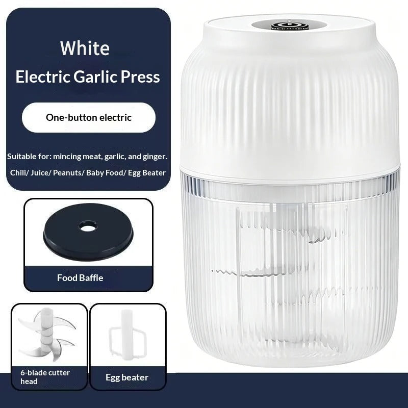 Electric Garlic Chopper Kitchen Mini Food Grinder Stainless Steel Blade Small Vegetable Chopper